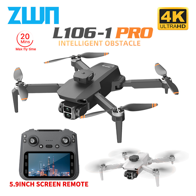 Drone Camera 4K - L106-1PRO GPS プロフェッショナルドローン 4K HD カメラスクリーンリモート