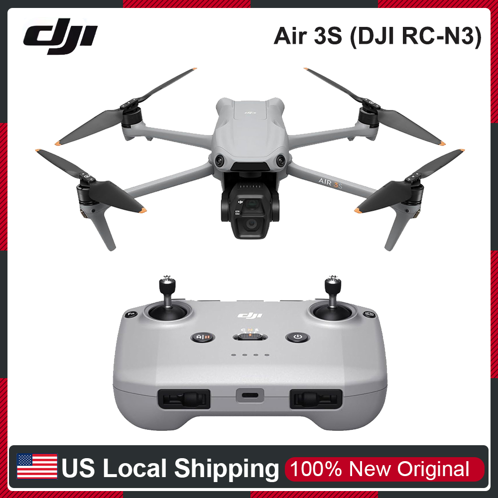 Drone Camera Wide Angle - DJI Air 3S：カメラ搭載ドローン。4Kプロフェッショナル仕様。DJI RC-N3またはFly More Combo（DJI
