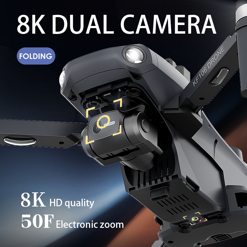 2022 新 KF106 最大ドローン 8K プロフェッショ - Drone Camera Wide Angle のレビューと価格