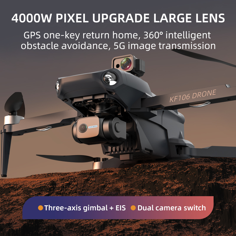 2022 新 KF106 最大ドローン 8K プロフェッショ - Drone Camera Wide Angle のレビューと価格