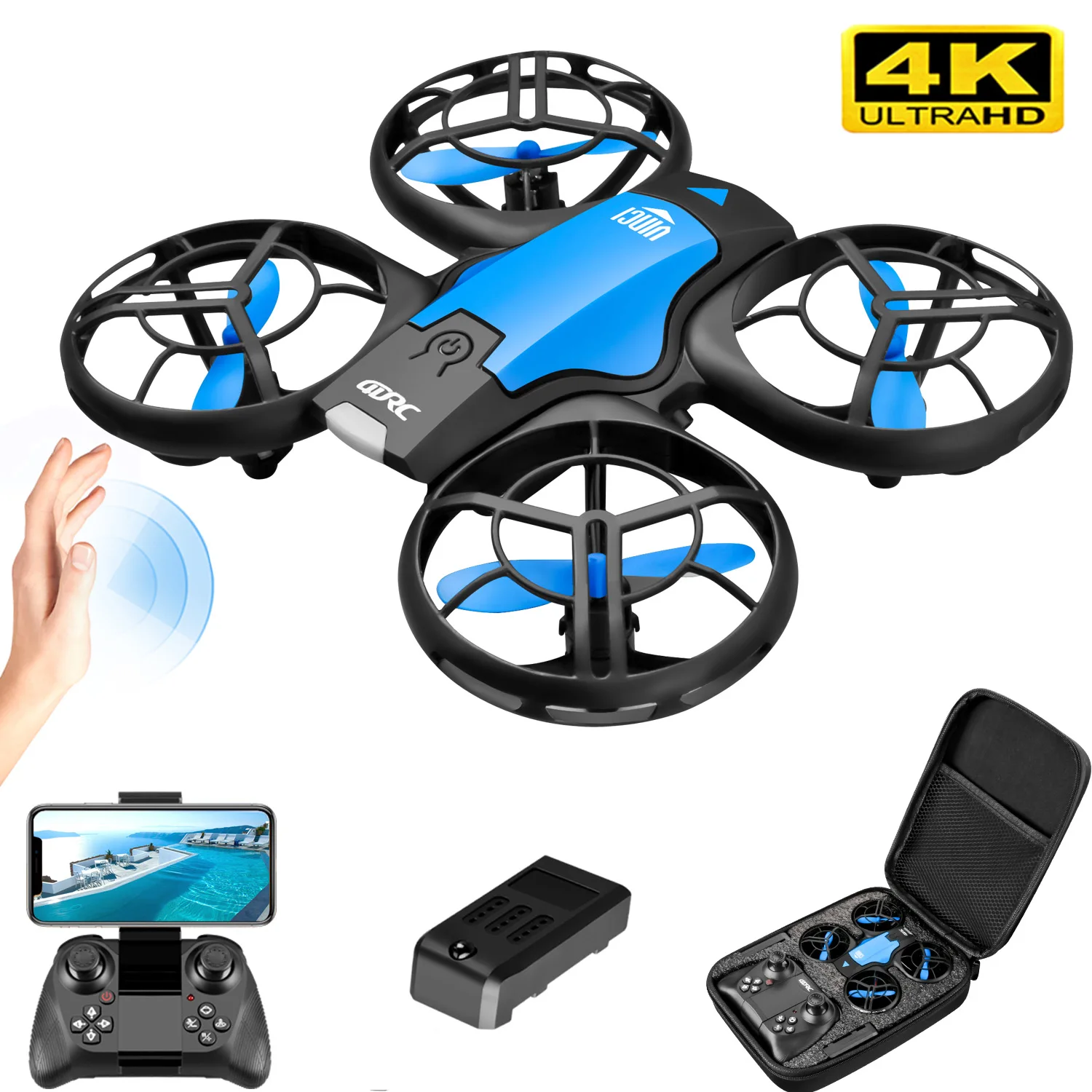 V8新型ミニドローン 4KプロフェッショナルHD 1080P - Drone Camera 4K のレビューと価格
