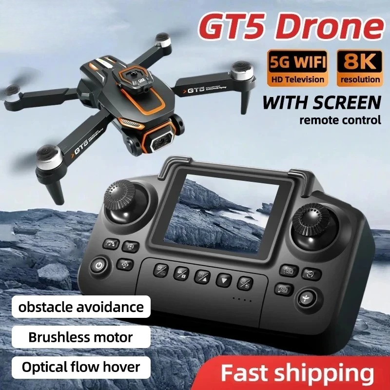 OriginalGT5ミニドローン 4K HDデュアルレンズ - Drone Camera Wide Angle のレビューと価格