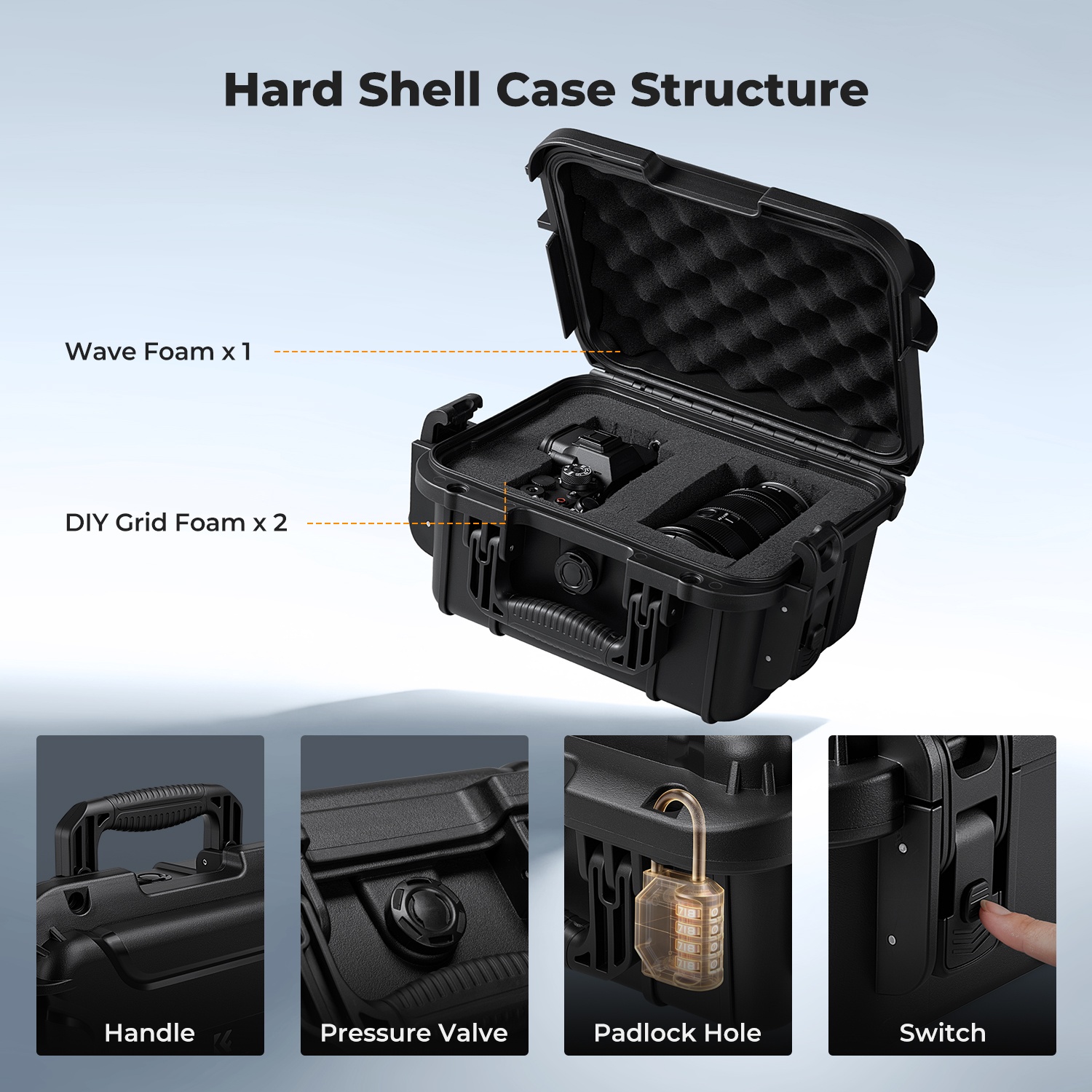 K&F CONCEPT IP67防水カメラハードケース。DI - Drone Camera Waterproof のレビューと価格