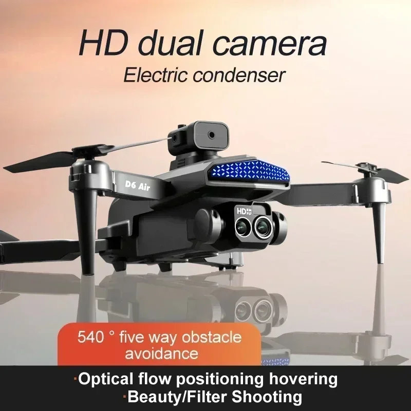 ミニドローン D6 8k プロフェッショナル HD カメラ障 - Drone Camera Night Vision のレビューと価格