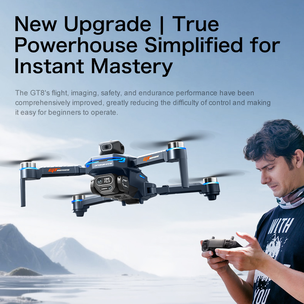 オリジナルGT8ドローン 8K HDデュアルカメラ搭載、障害 - Drone Camera Night Vision のレビューと価格