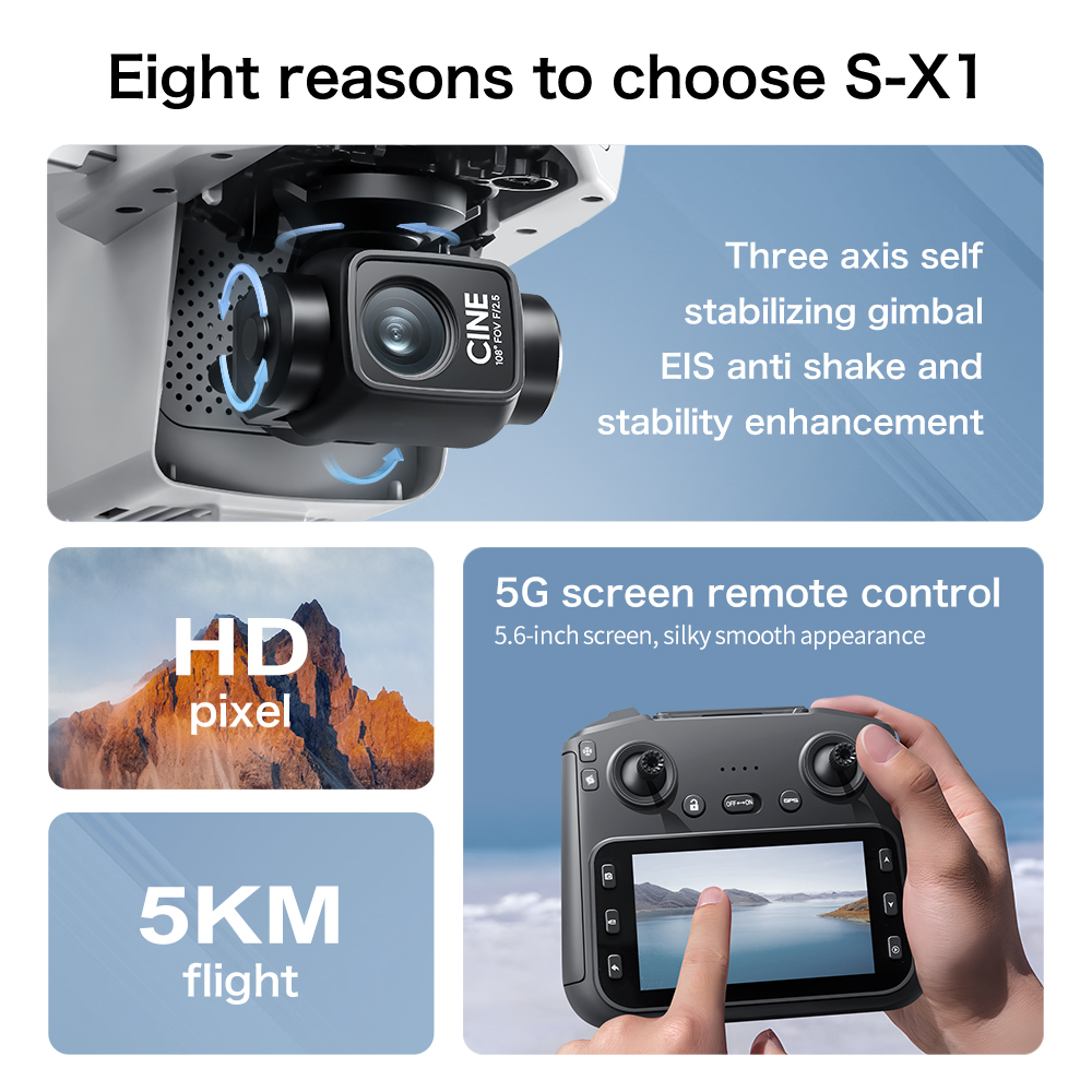 トップディール S-X1 MAX GPSドローン 3軸ジンバ - Drone Camera Night Vision のレビューと価格